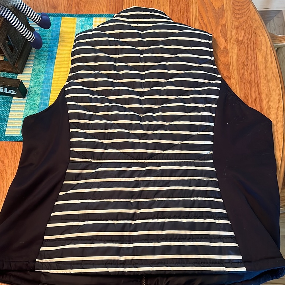 20. Maurices navy and cream stripe vest - Picture 4 of 7